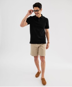 Polo manches courtes en maille nid dabeille homme[MISSING]